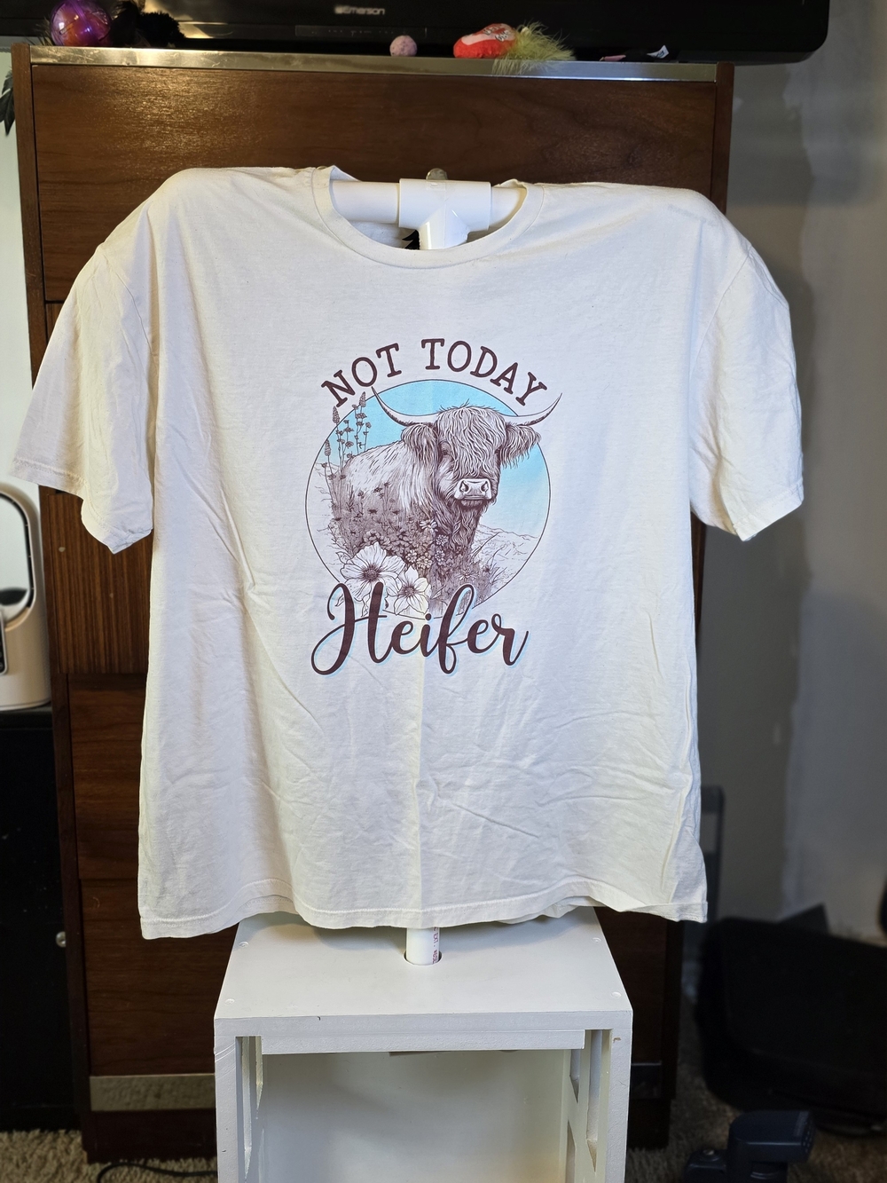 Not Today Heifer Graphic Tee - White